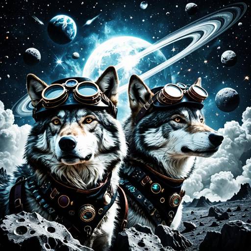 Steampunk Wolves in Cosmic Space