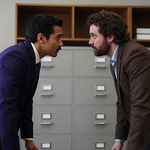 Dynamic Office Meeting Between Two Professionals