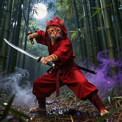 Stealthy Ninja Ginger Tabby Cat