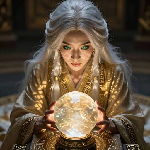 Enigmatic East Asian Seer Portrait