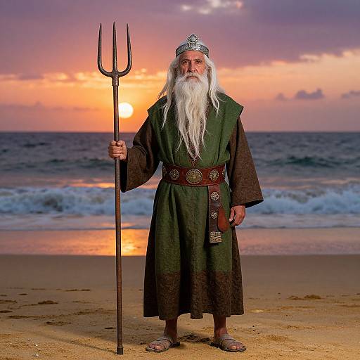 Wise Elder on Sunset Beach