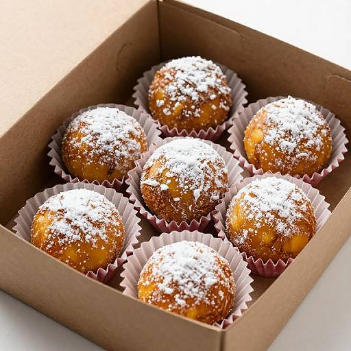 Golden Coconut Laddus in Rustic Box