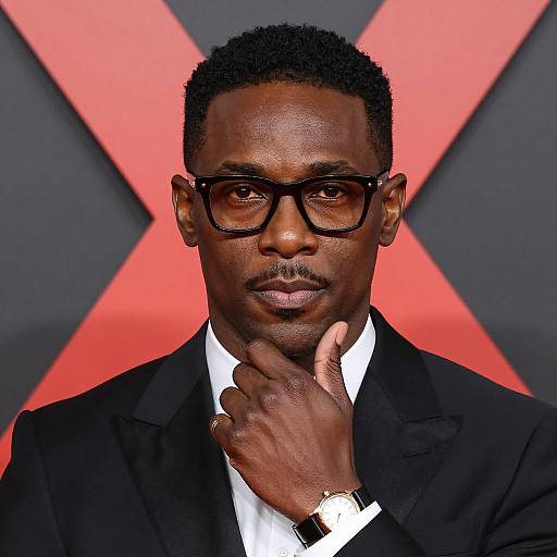 Formal Portrait of Black Man with Glasses