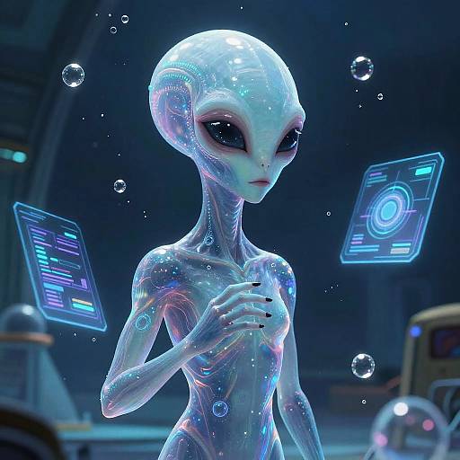 Bioluminescent Aquatic Alien Diplomat