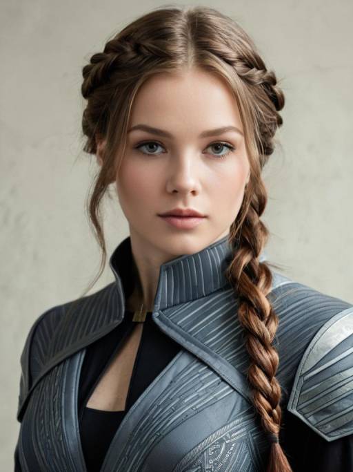 Close-up of Woman in Mockingjay Costume