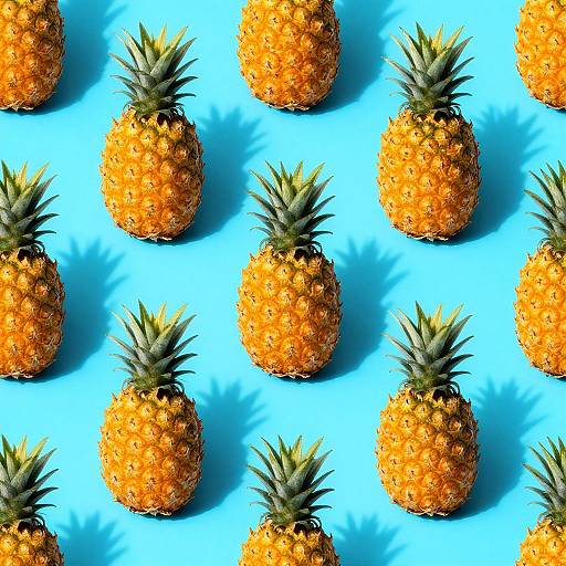 Vibrant Tropical Pineapple Pattern
