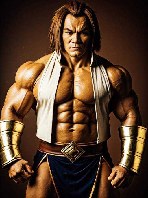 Muscular Man Cosplaying as Goro