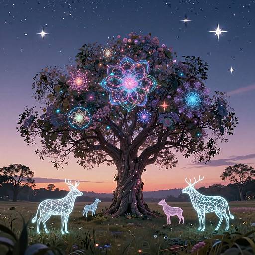 Dreamlike AI Nature Fantasy Scene