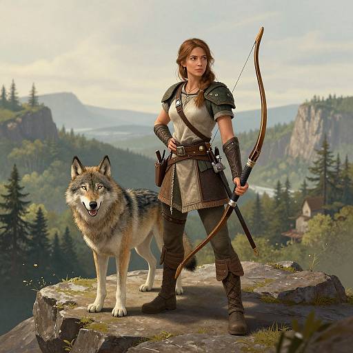 Versatile Ranger with Loyal Wolf