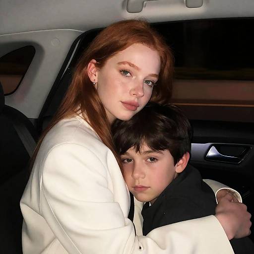 Intimate Nighttime Car Embrace