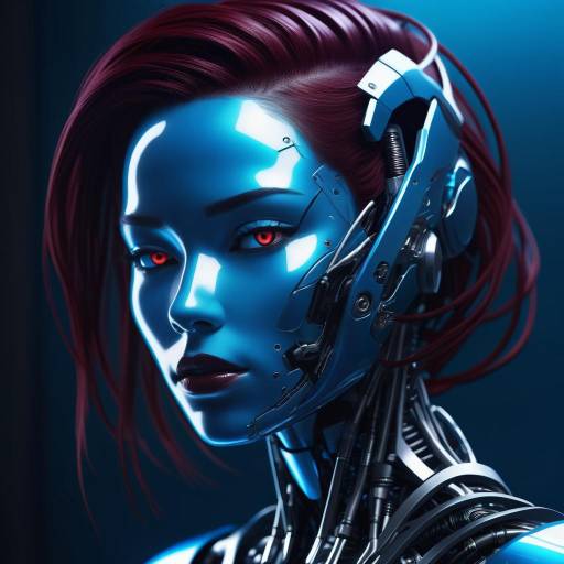Futuristic Humanoid Cyborg in Chiaroscuro Futuristic Humanoid Cyborg in Chiaroscuro