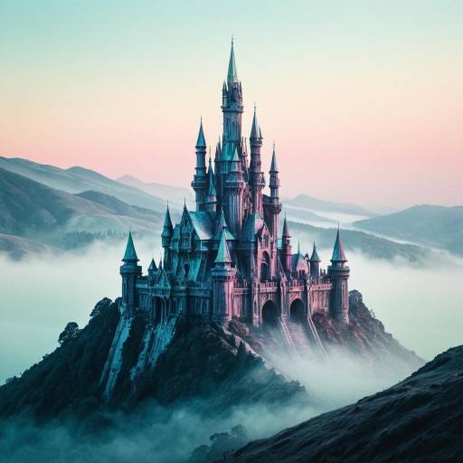 Crystal Castle in Morning Mist