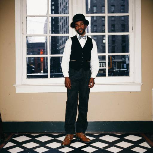 Stylish Broadway Costume for Dark-skinned Male