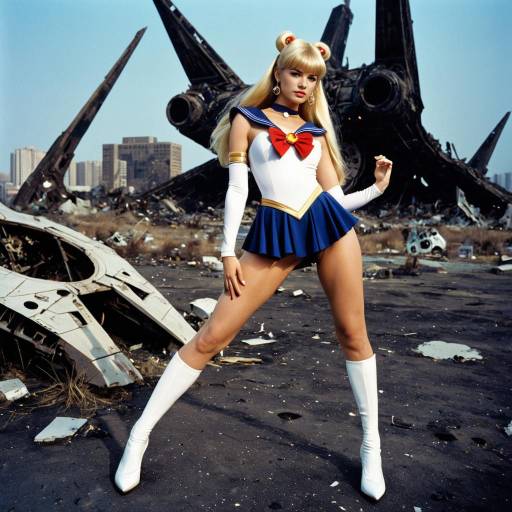 Blonde Woman in Sailor Moon Inspired Outfit in Starship Graveyard