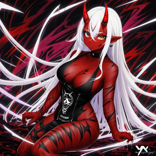 Illustration of Akumi (yoclesh), vyugen in the style of Ko yu