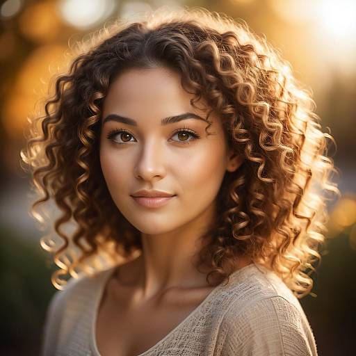 Golden Hour Portrait of Young Woman
