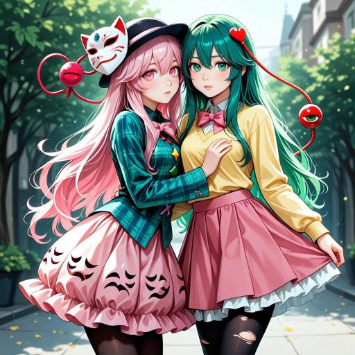 Fantasy Portrait of Colorful Girls