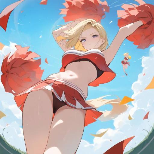 Cheerleader Android 18 in Action