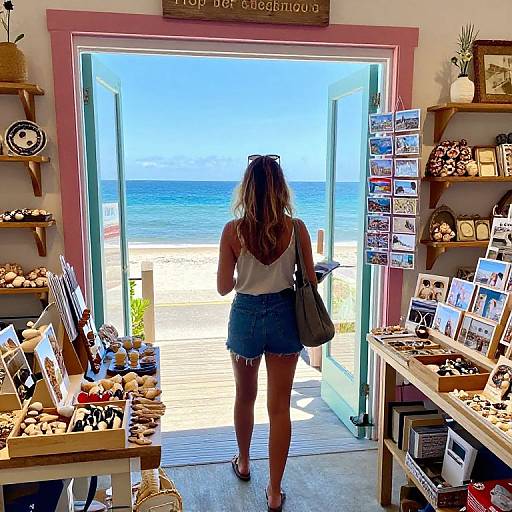 Charming Seaside Souvenir Shop Scene