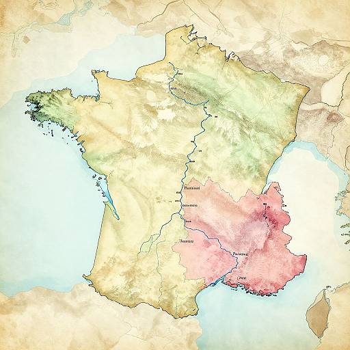 Color-coded map of Afghanistan showing elevation and temperature differences, with a pink highlighted region in the southeastern area.