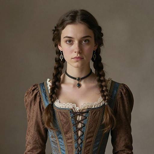 Historically Styled Portrait of a Young Woman
