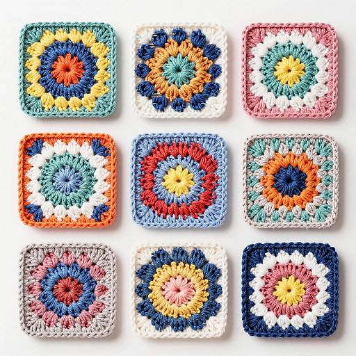 AI-Enhanced Granny Square Crochet Pattern