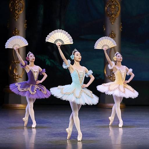 Elegant Ballerinas in Baroque Splendor