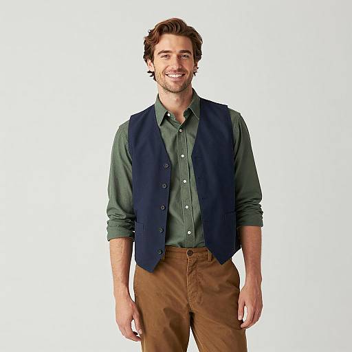 Smiling Man with Brown Hair and Vest