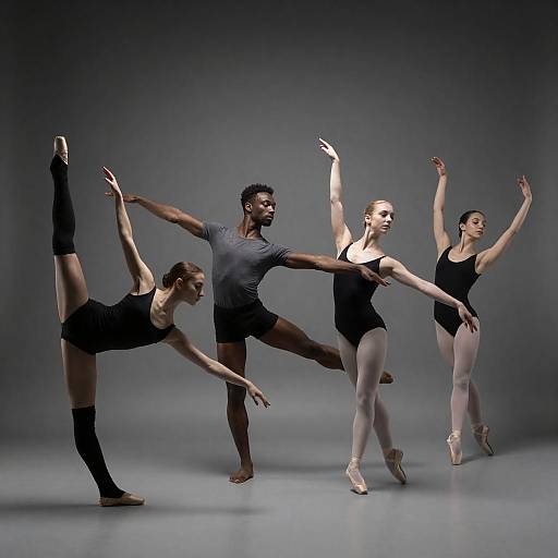 Ballet Dancers Captured in Studio