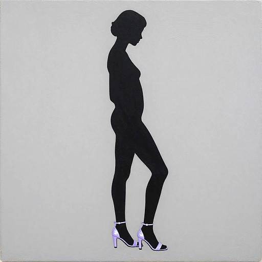 Minimalist Silhouette with Lavender Heels