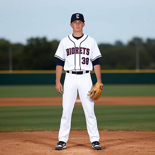 Man in USA Baseball Uniform