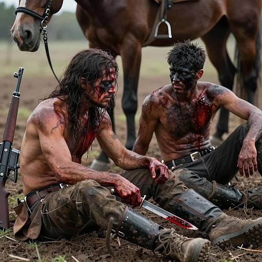 Warriors in Battle: Grit and Power