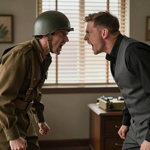 Intense Confrontation Between Two Men