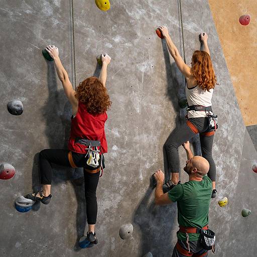 Dynamic Rock Climbing Scene with Diverse Climbers