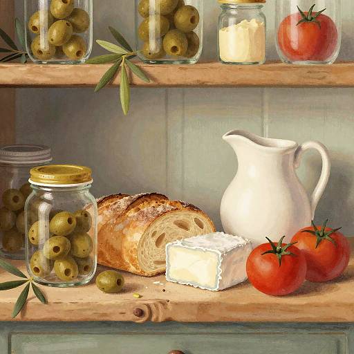 Vintage Farmhouse Pantry Still Life