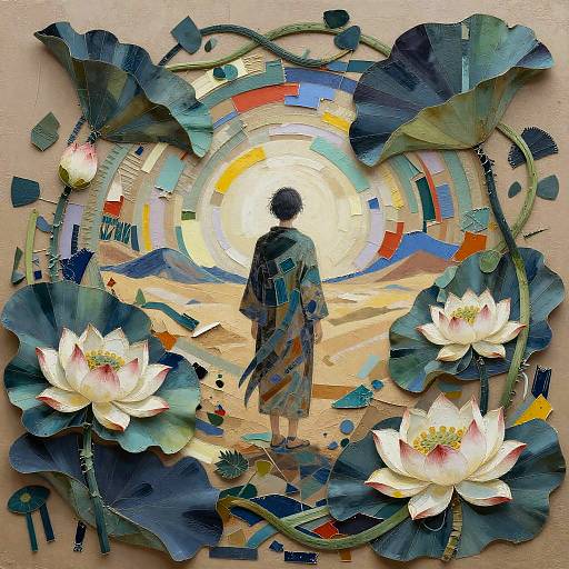 Wistful Wanderer in Desert Mirage