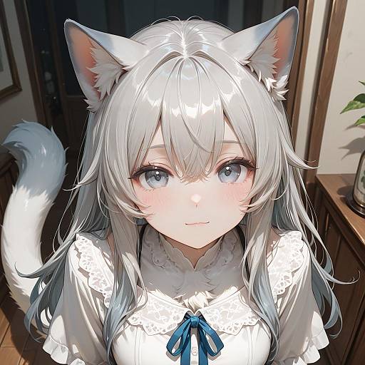 High-Quality Furry Cat Girl Illustration