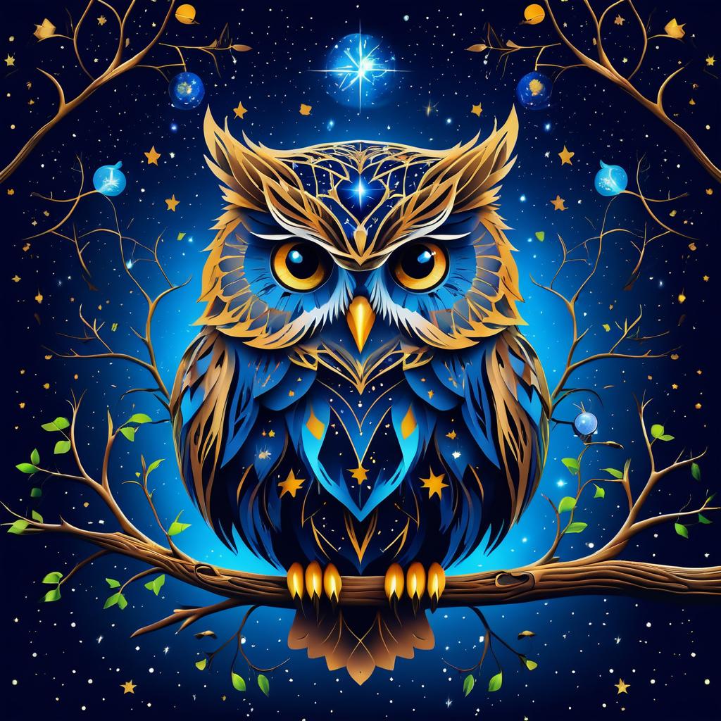 Owl Brain AI Network Eco Art