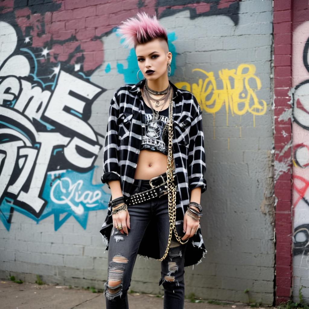 Punk Rocker Fashion at Concert Venue