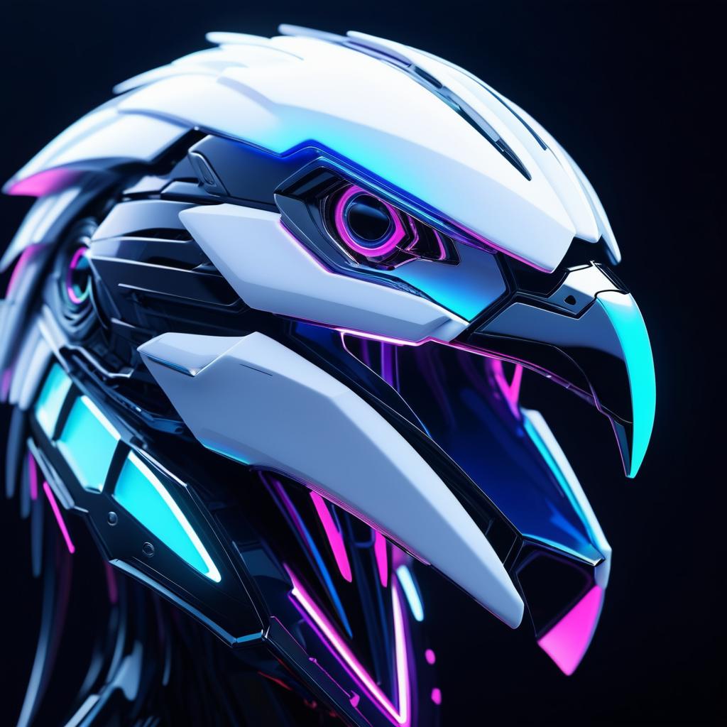 Ultra Realistic Cybernetic Falcon Portrait