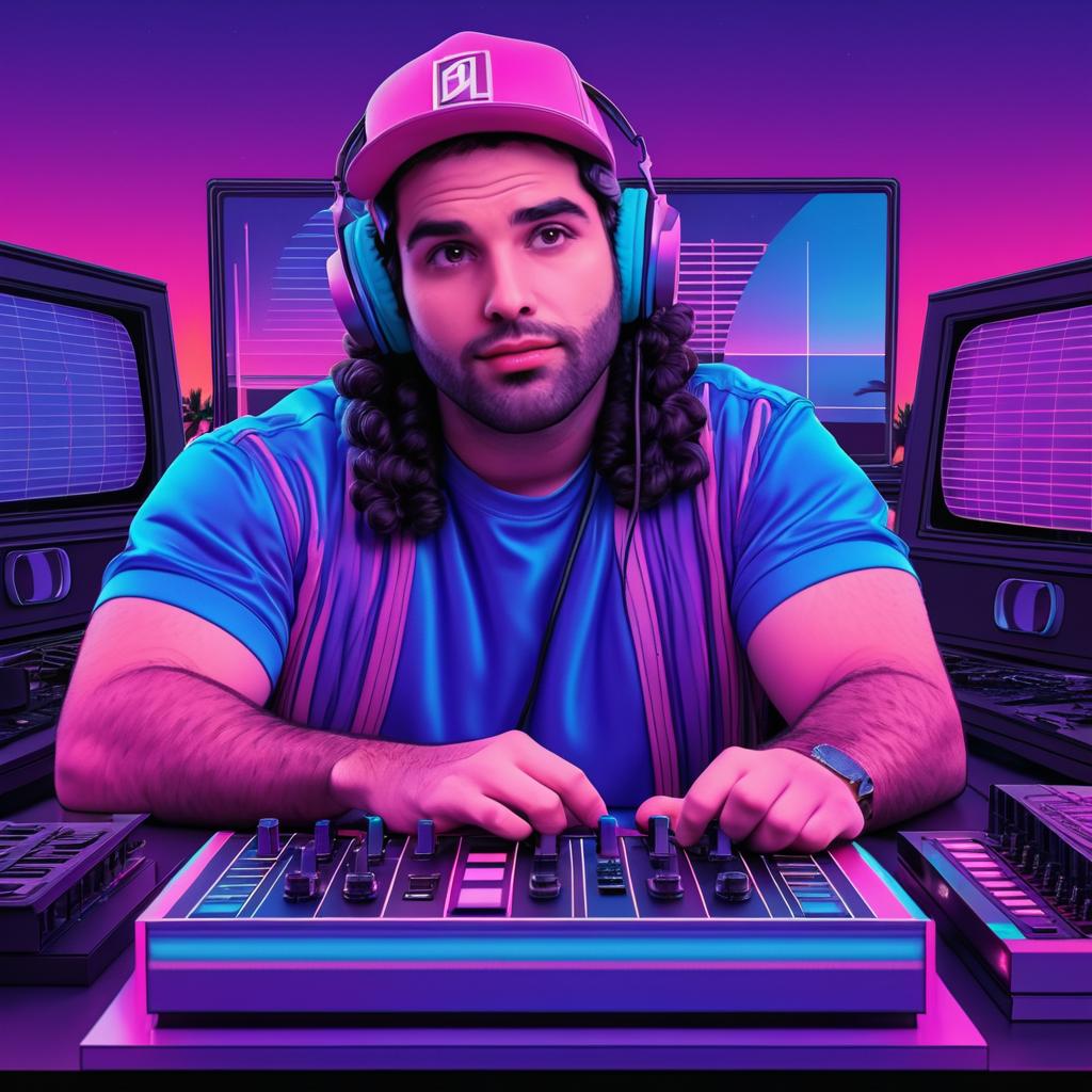 Ethan Klein Podcast in Synthwave Style