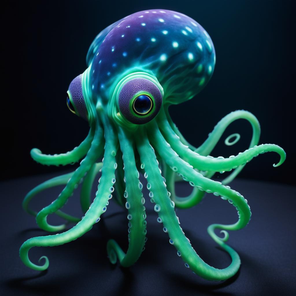 Studio Portrait of an Alien Octopus Creature