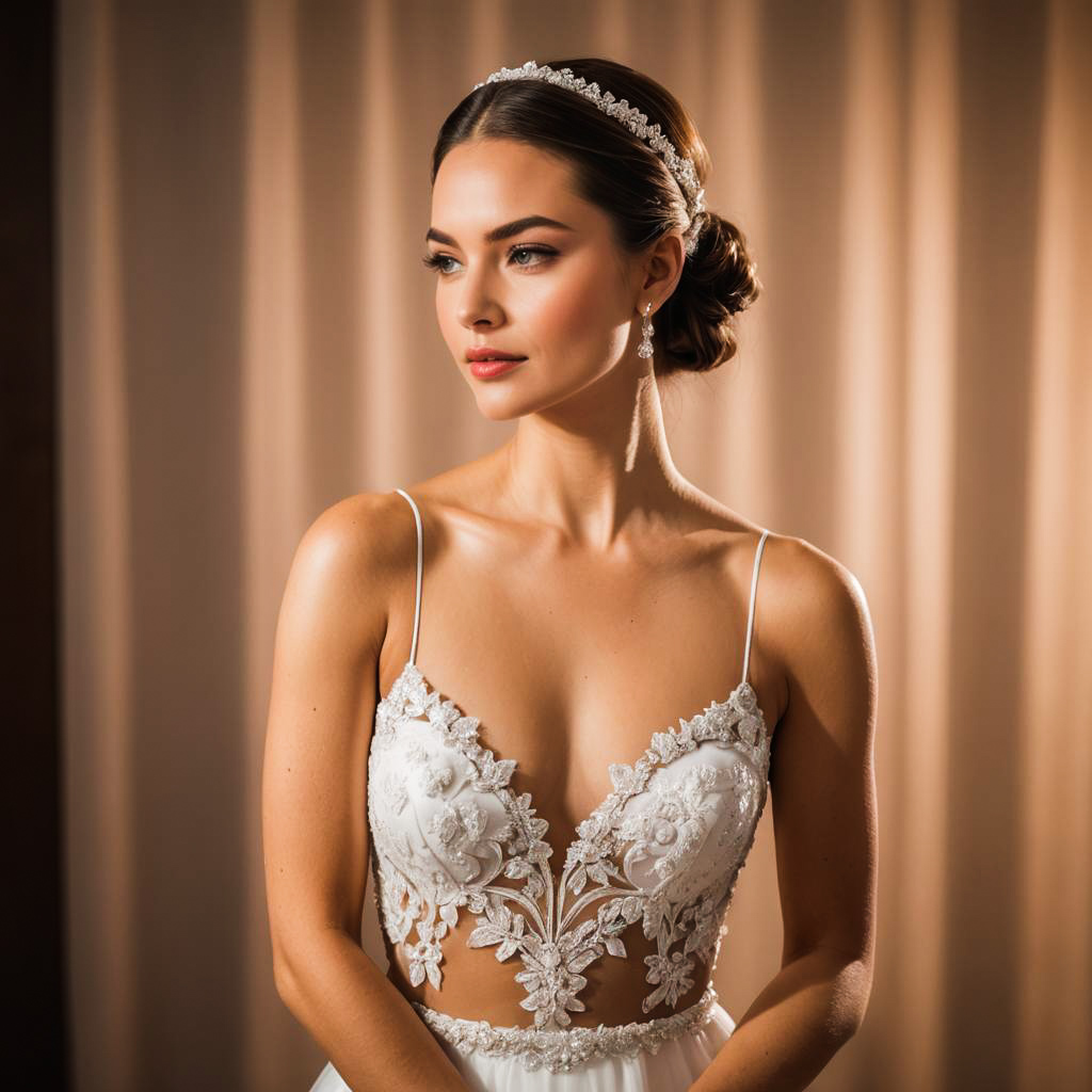 Elegant Bridal Portrait with Glowing Bride