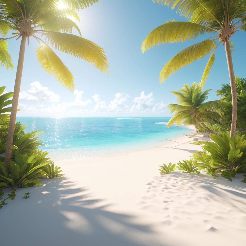 Vibrant Tropical Beach in 4K Detail