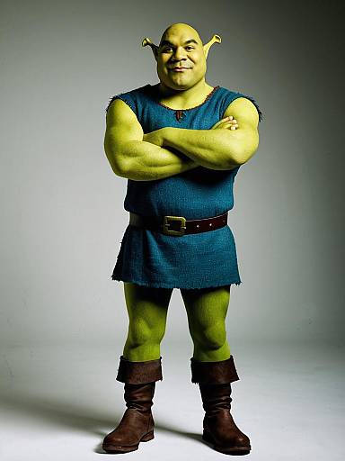Man in Shrek Costume Standing