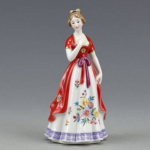 Elegant Porcelain Woman Figurine
