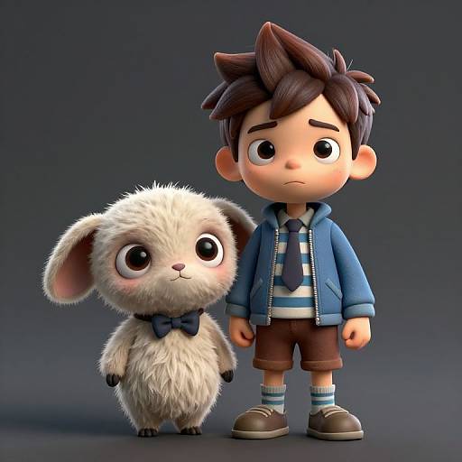 Whimsical Duo in Detailed 8K Render