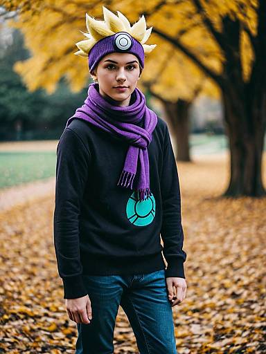 Lifestyle costume photo of Morty (pokemon). Cosplay clothes