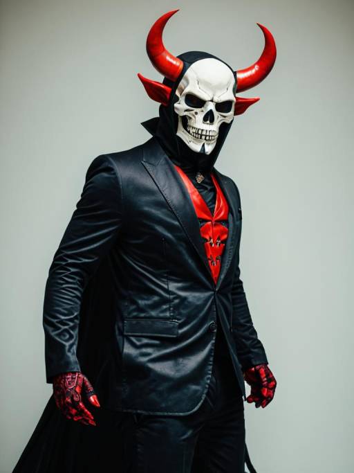 Man in Skull Devil Cosplay Costume