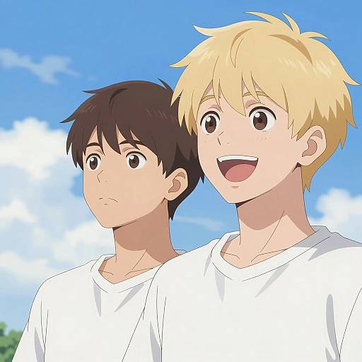 Two Friends Under a Clear Sky